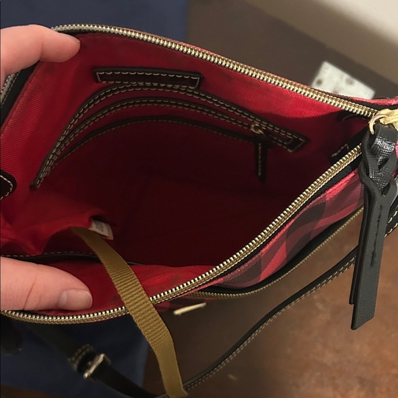 Dooney & Bourke Red and Black Checkered Crossbody Bag - Picture 8 of 14